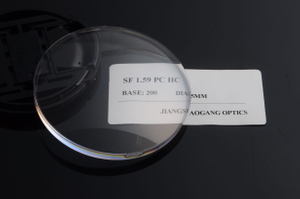 Optical Polycarbonate Lens Blanks 65/70MM Diameter 1.59 Index Hard Coated