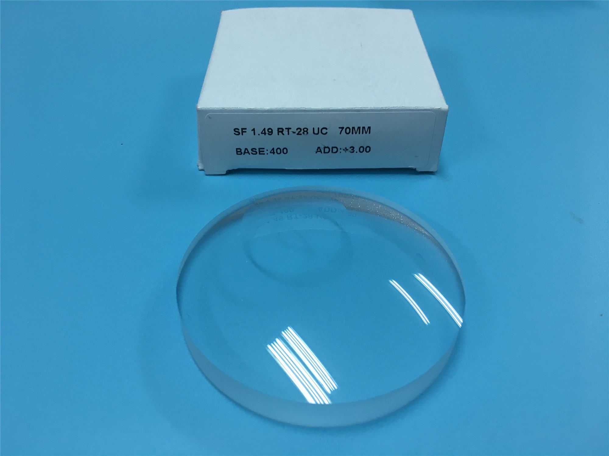 SF CR39 1.499 Uncoated Round Top Semi Finished Lens Blanks In Bifocal Lens Optical Lenses 